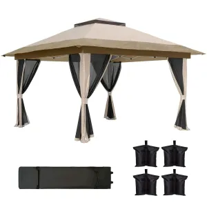 Beige Diverse options Big savings Accessories Gazebo, 3.6m Pop-Up 3.6 X - Outsunny With