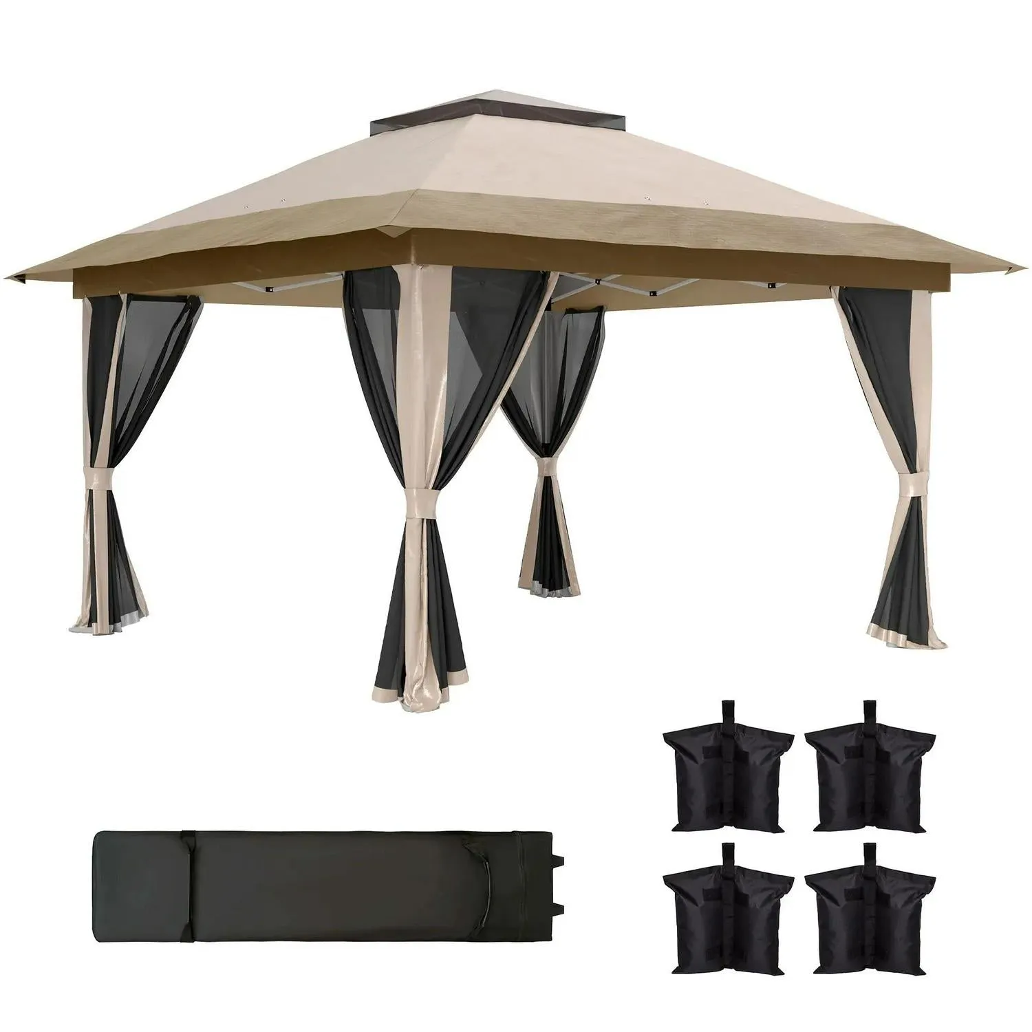 Beige Diverse options Big savings Accessories Gazebo, 3.6m Pop-Up 3.6 X - Outsunny With