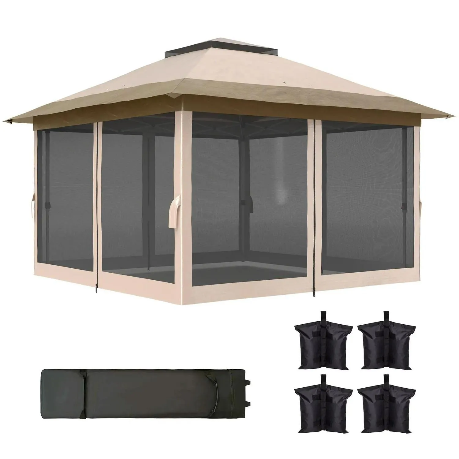 Beige Diverse options Big savings Accessories Gazebo, 3.6m Pop-Up 3.6 X - Outsunny With