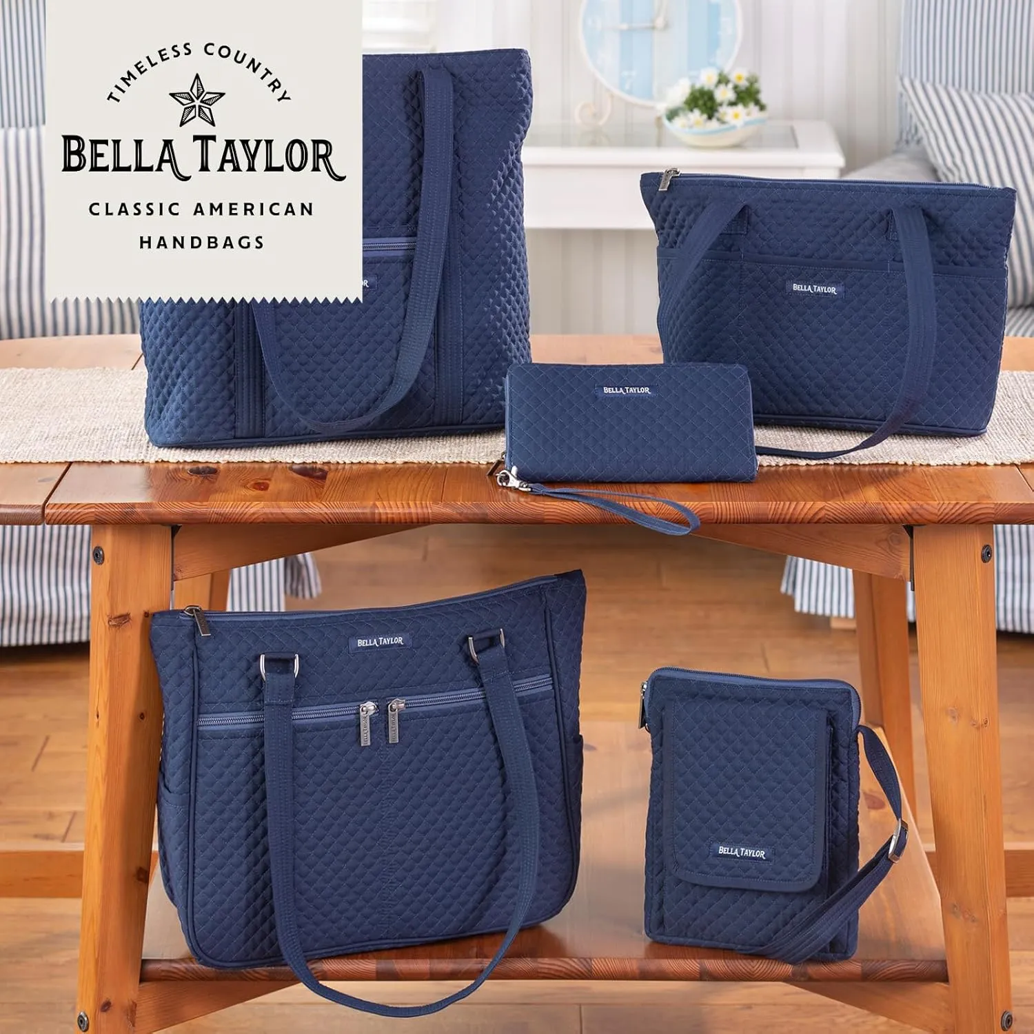 Bella Taylor Essentials Crossbody Purse with Built In Wallet