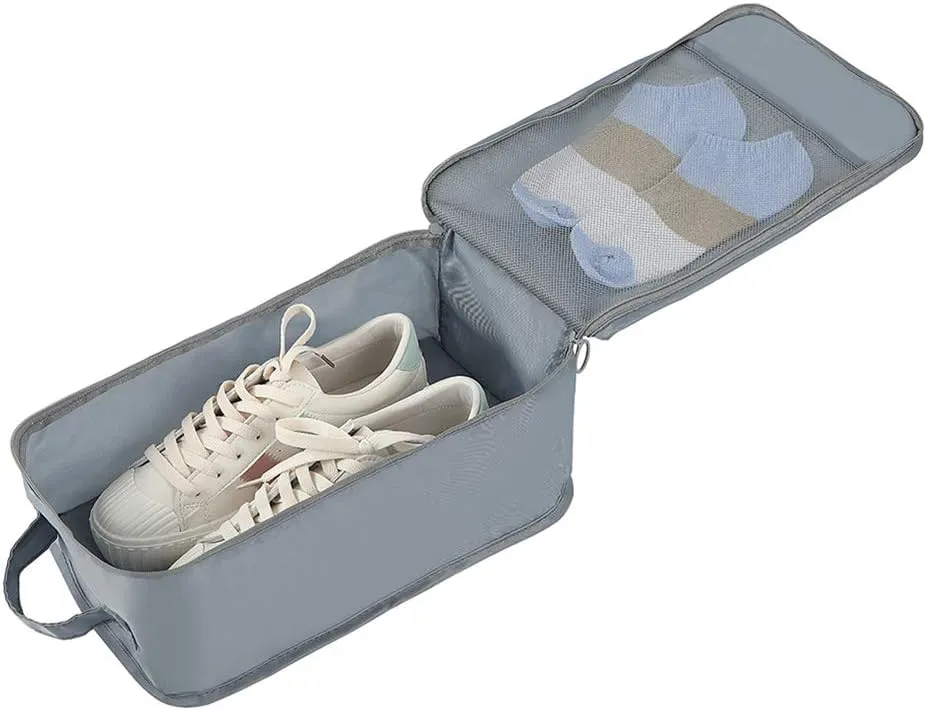 Belsmi 8 Set Packing Cubes with Shoe Bag - Compression Travel Luggage Organizer