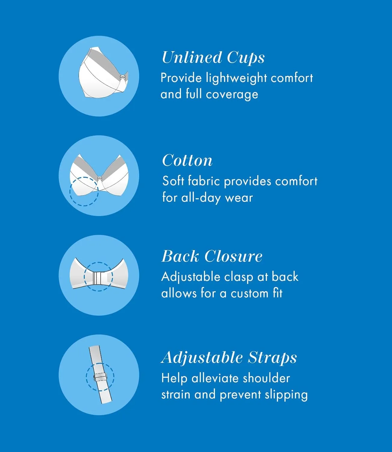 Bestform 5006715 Satin Trim Wireless Cotton Bra with Unlined Cups