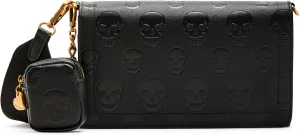 Betsey Johnson Skull Boss Wallet On A Chain, Black