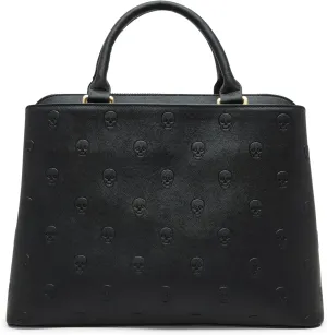 Betsey Johnson Skullicious Satchel, Black