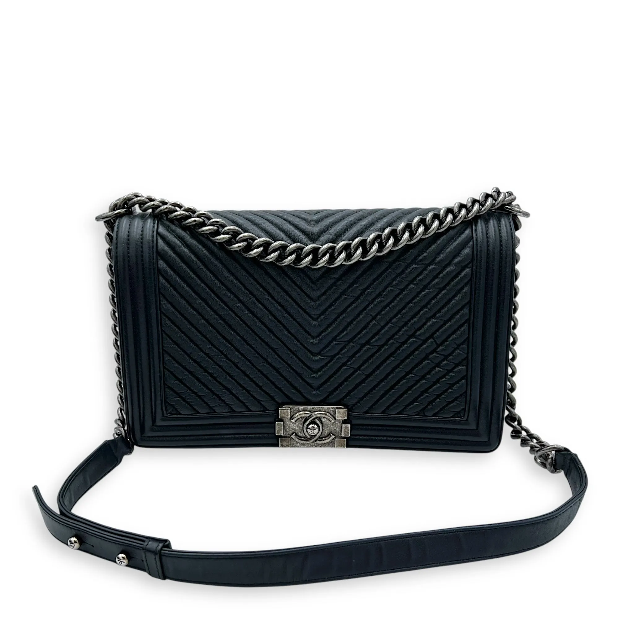 Black Bag in Lambskin, Boy Best-selling variety Gold Clearance sale hardware Shoulder