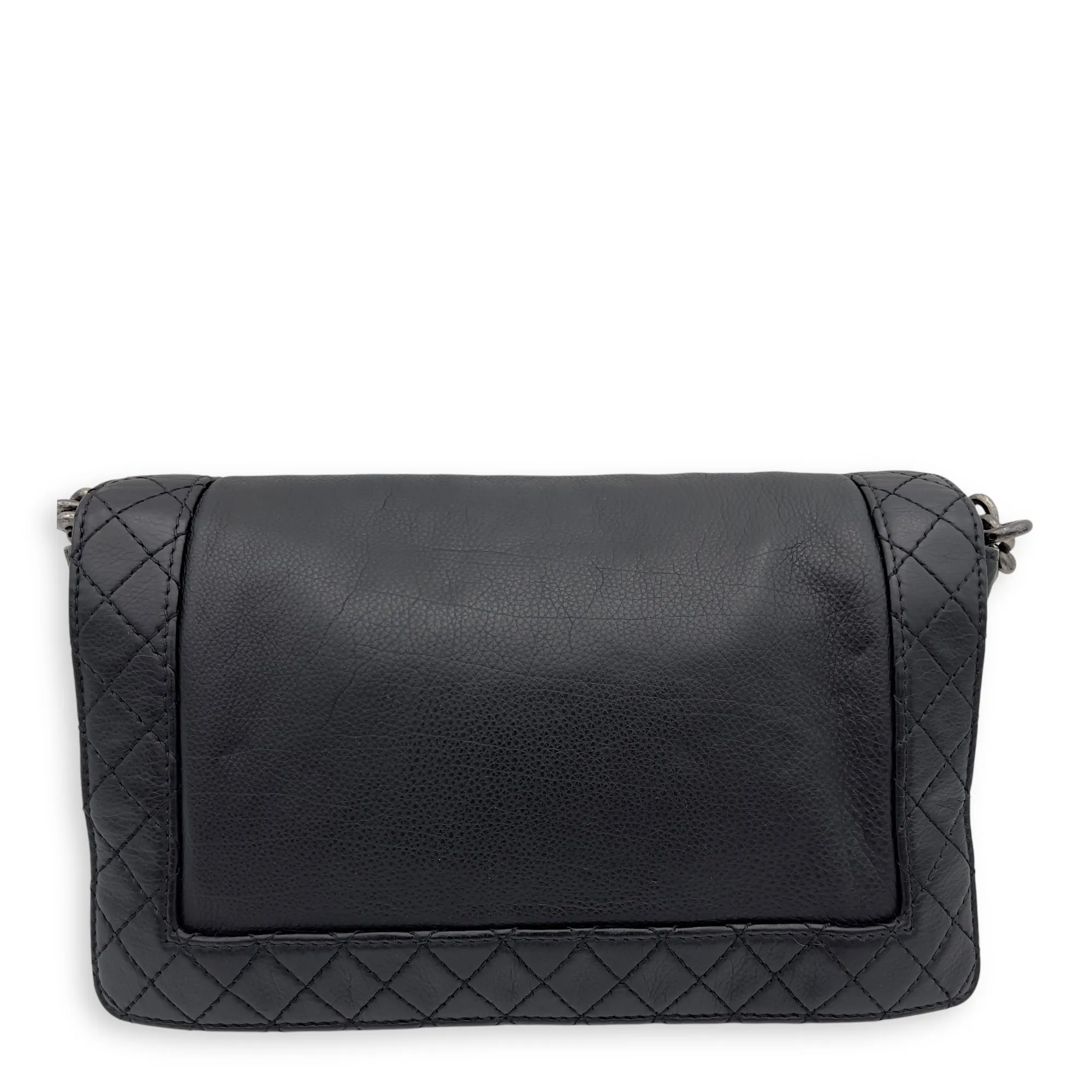 Black Boy Shoulder in Calfskin, Bag Expert assistance Ruthenium Exclusive collection hardware