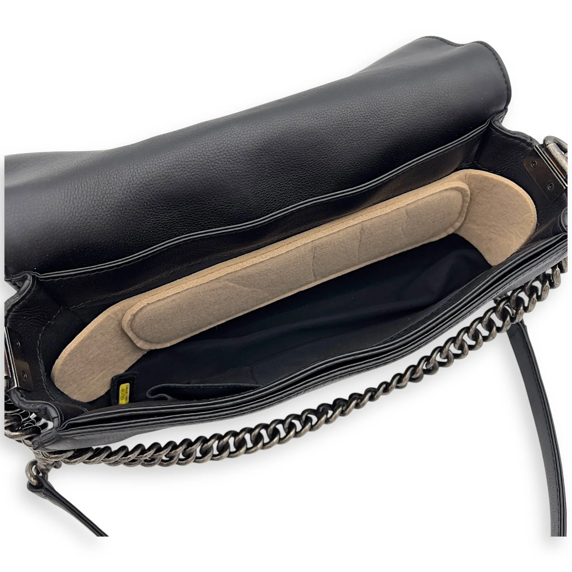 Black Boy Shoulder in Calfskin, Bag Expert assistance Ruthenium Exclusive collection hardware