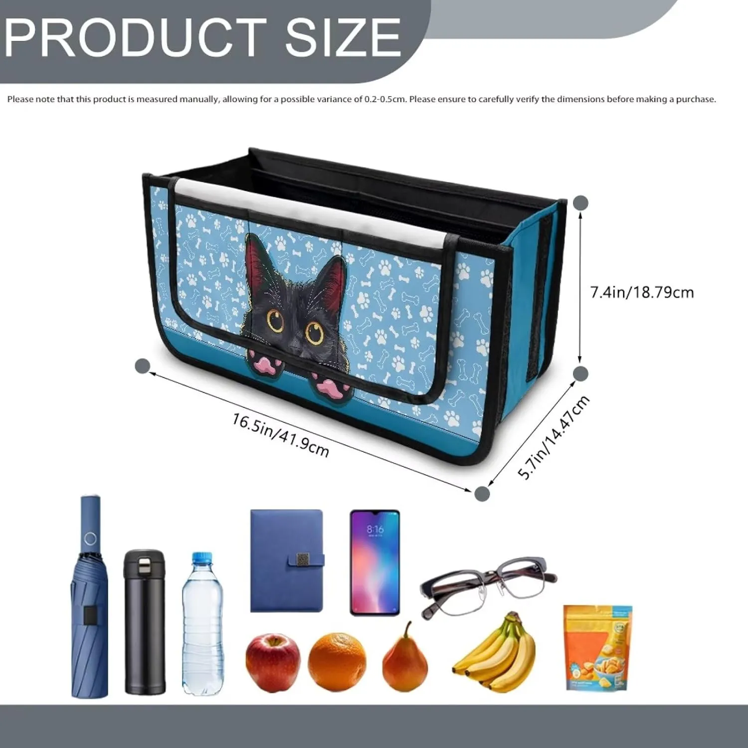 Black Cat Rollator Bag Folding Bag Tote Organizer Pouch Storage to Walkers for Senoirs Walker Accessories for Elderly Senior