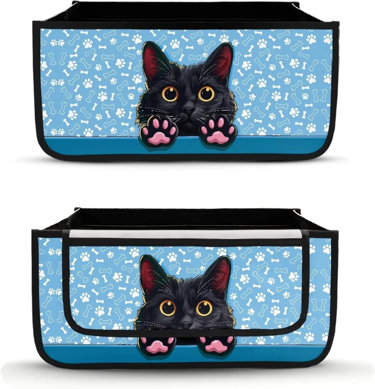 Black Cat Rollator Bag Folding Bag Tote Organizer Pouch Storage to Walkers for Senoirs Walker Accessories for Elderly Senior
