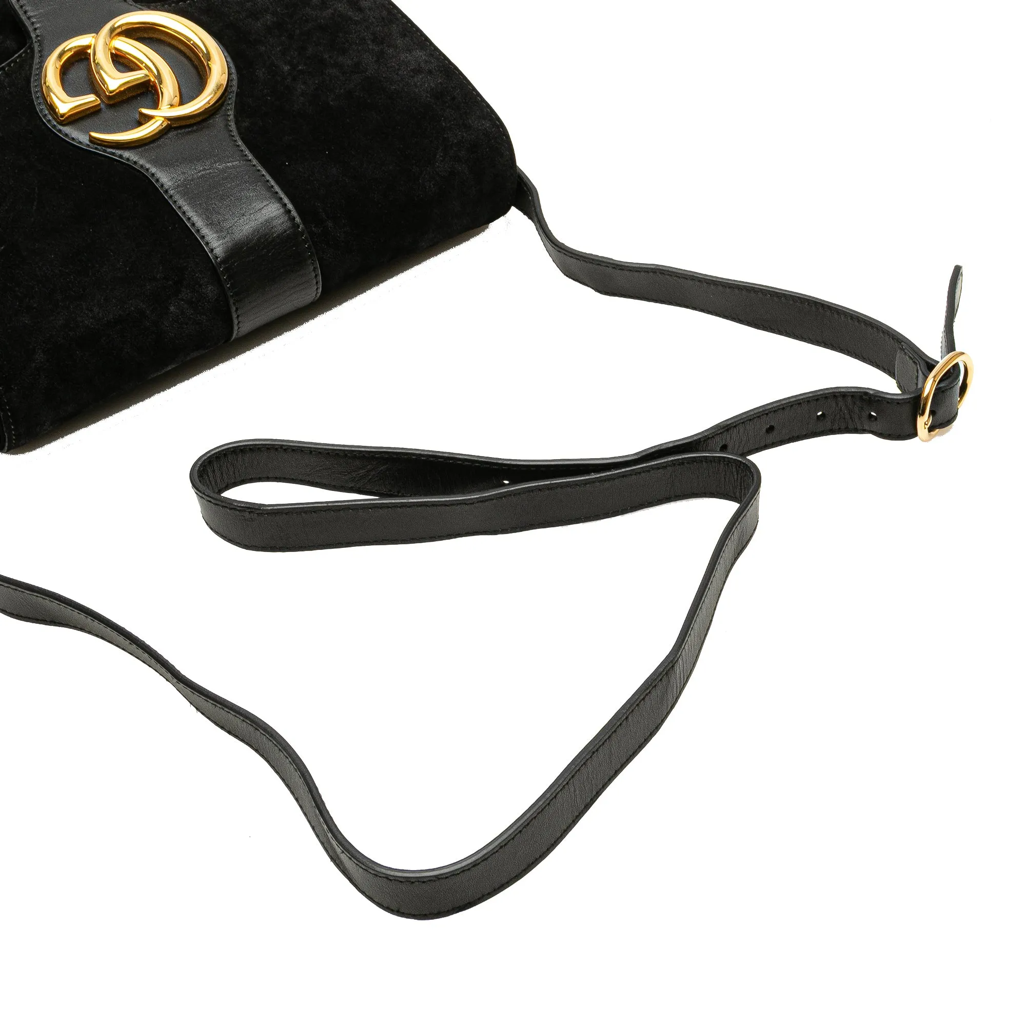 Black Gucci Medium Suede Arli Crossbody