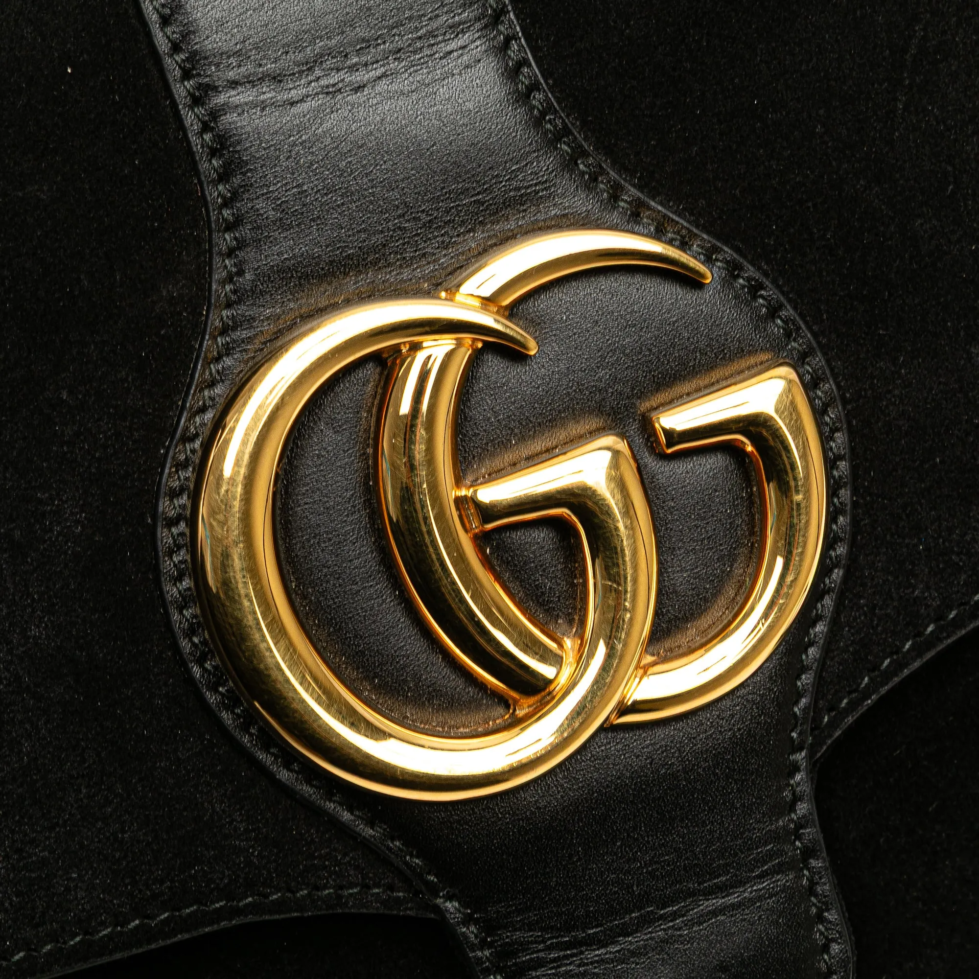 Black Gucci Medium Suede Arli Crossbody