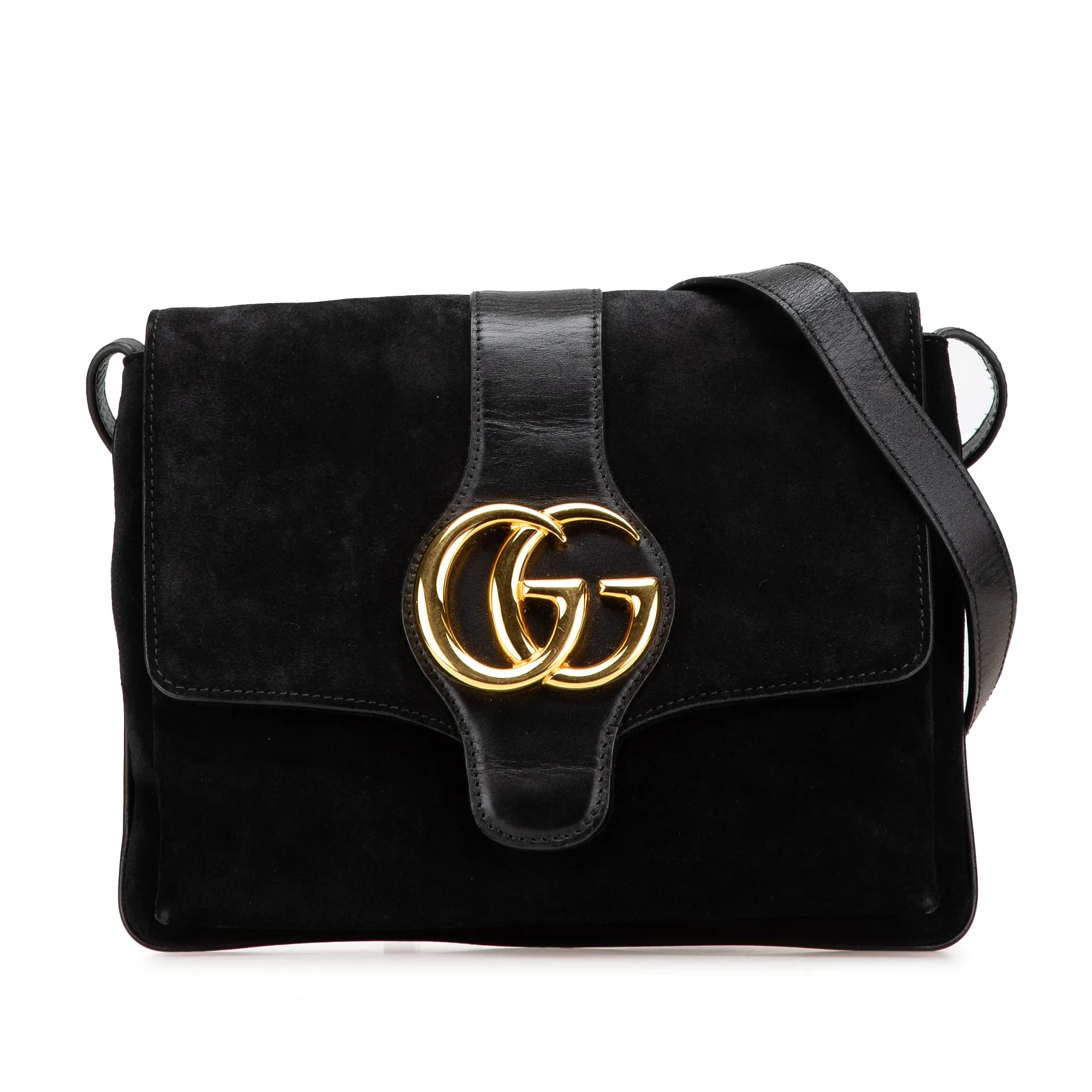 Black Gucci Medium Suede Arli Crossbody