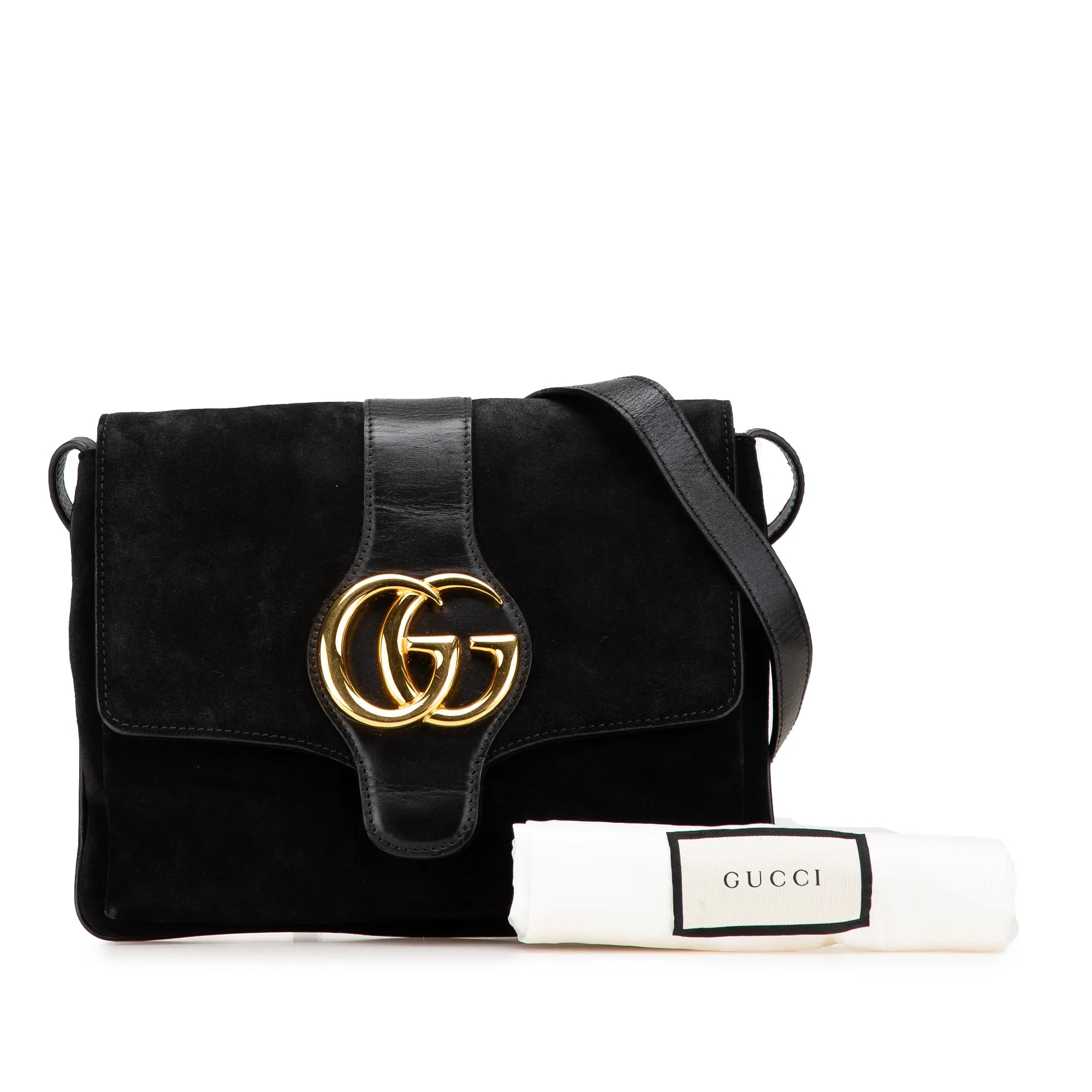 Black Gucci Medium Suede Arli Crossbody