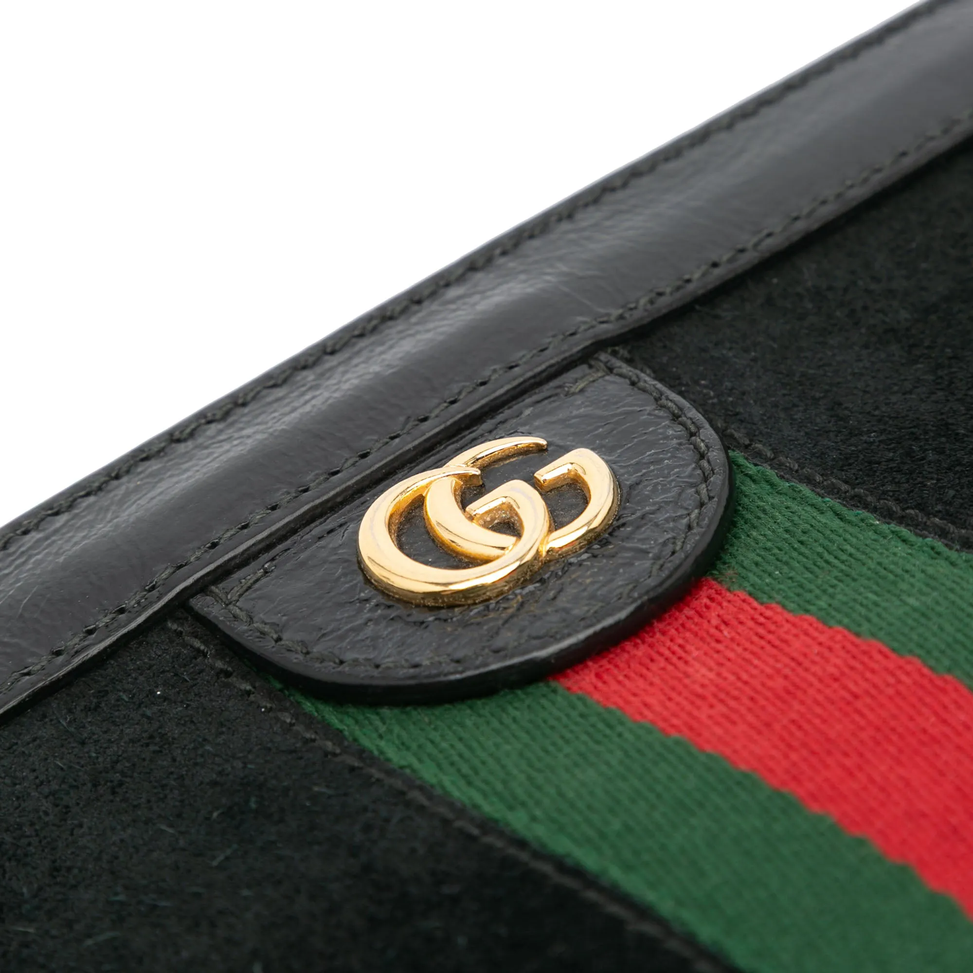 Black Gucci Small Suede Ophidia Chain Crossbody