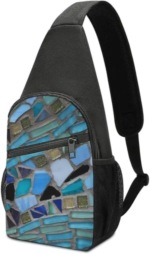 Black Watch Tartan Portable Chest Bag, Large Capacity Single Shoulder Chest Bag