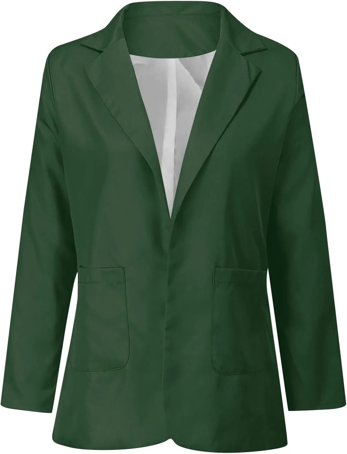 Blazers for Women Long Sleeve Button Open Front Blazer Jacket Solid/Hawaii Print Trendy Suite Coat with Pockets