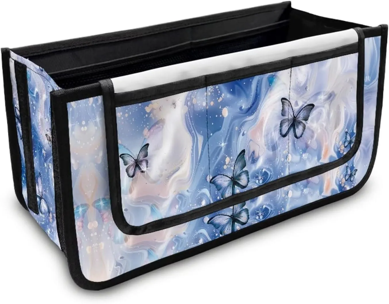 Blue Marble Butterfly Rollator Bag Folding Bag Tote Organizer Pouch Storage to Walkers for Senoirs Walker Accessories for Elderly Senior