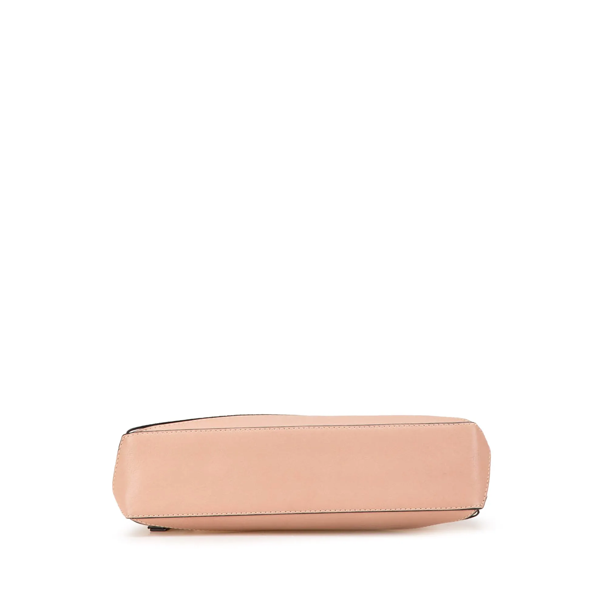 Blush LOEWE Mini Leather and Suede Puzzle Crossbody