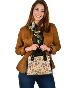 Boho Hippie Daisies | Leather Shoulder Bag