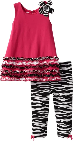 Bonnie Jean Little Girls' Rusching Legging Set