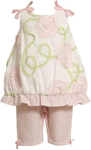 Bonnie Jean Little Girls Seersucker Capri Set