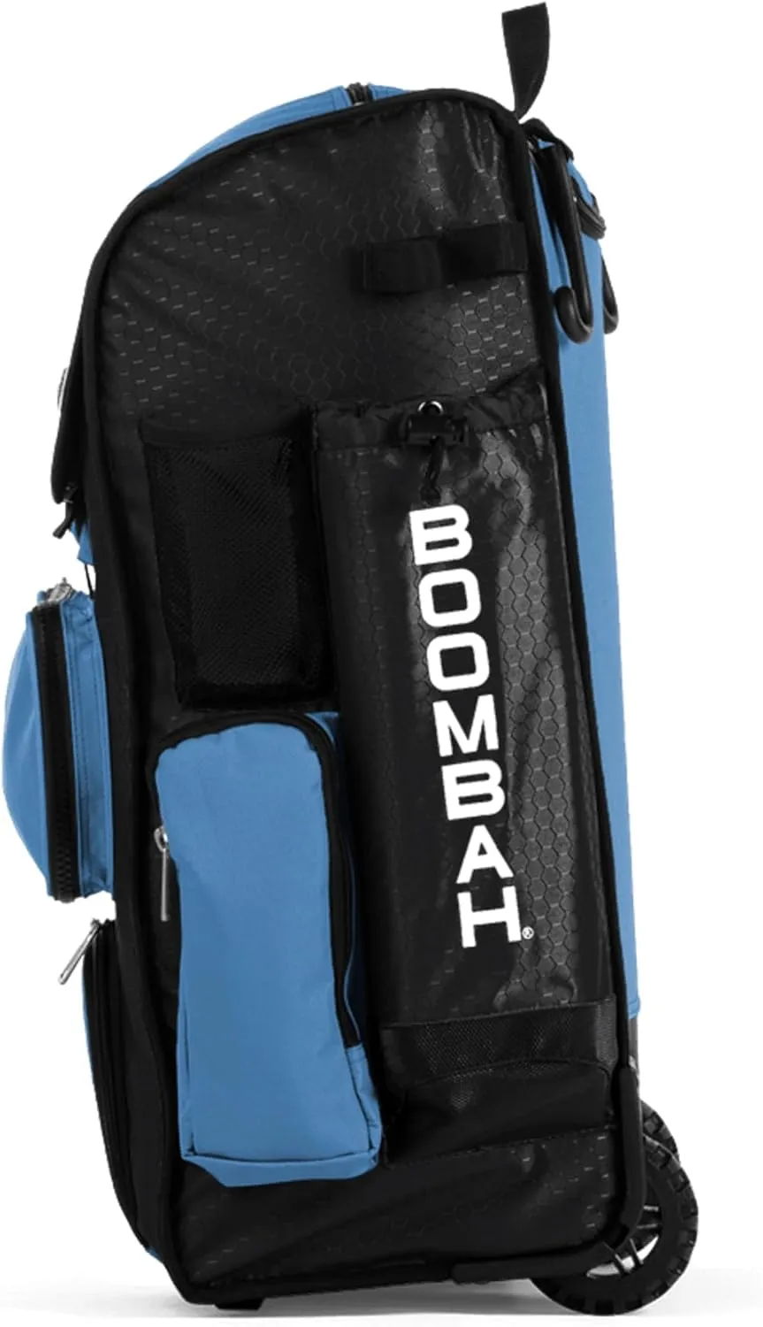 Boombah Rolling Superpack Baseball/Softball Gear Bag - 23-1/2" x 13-1/2" x 9-1/2" - Multiple Colors - Telescopic Handle and Holds 4 Bats - Wheeled Version