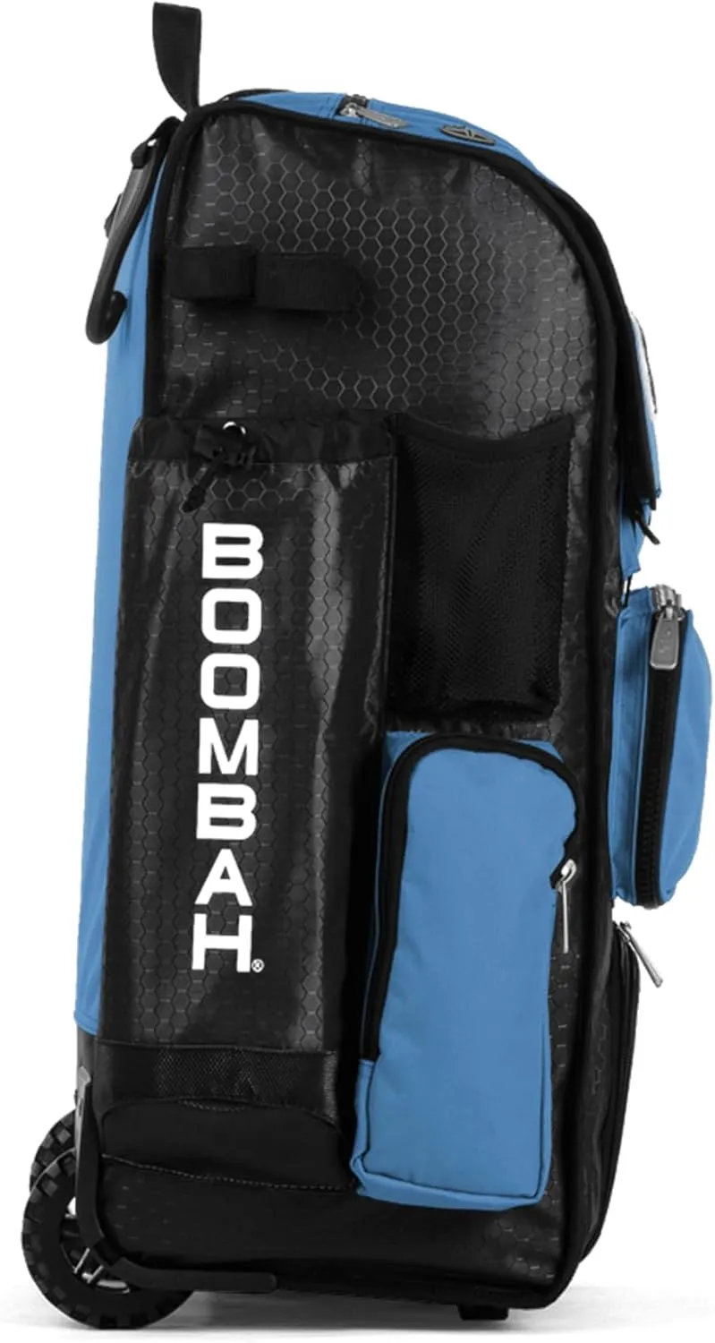 Boombah Rolling Superpack Baseball/Softball Gear Bag - 23-1/2" x 13-1/2" x 9-1/2" - Multiple Colors - Telescopic Handle and Holds 4 Bats - Wheeled Version