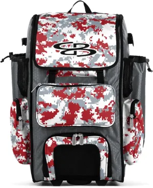 Boombah Superpack Hybrid Rolling Bat Bag Digital Camo - Multiple Colors - Wheeled & Backpack Version
