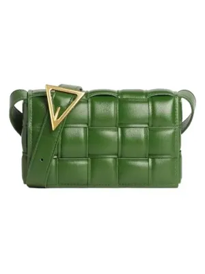 Bottega Veneta Cassette Intrecciato Padded Small Cross Bag Avocado
