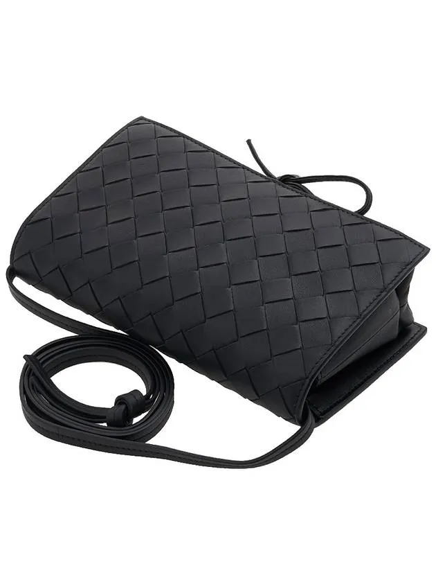 Bottega Veneta Intrecciato Mini Cross Bag Black