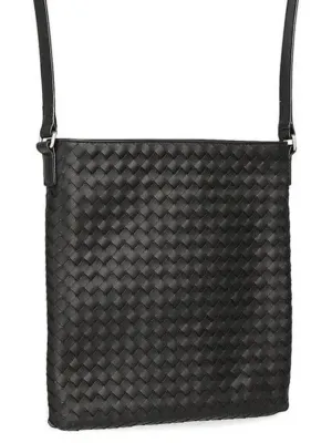 Bottega Veneta Intreciato Medium Cross Bag Black