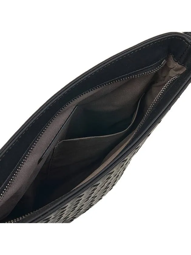 Bottega Veneta Intreciato Medium Cross Bag Black