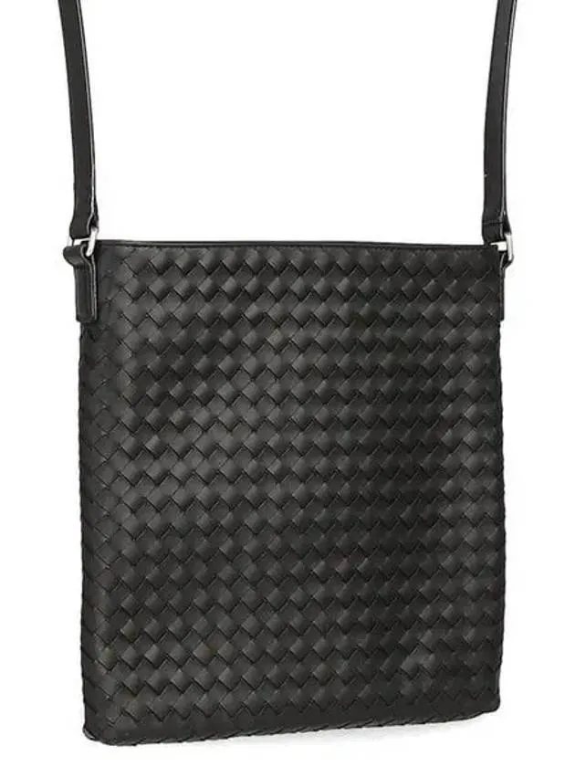 Bottega Veneta Intreciato Medium Cross Bag Black