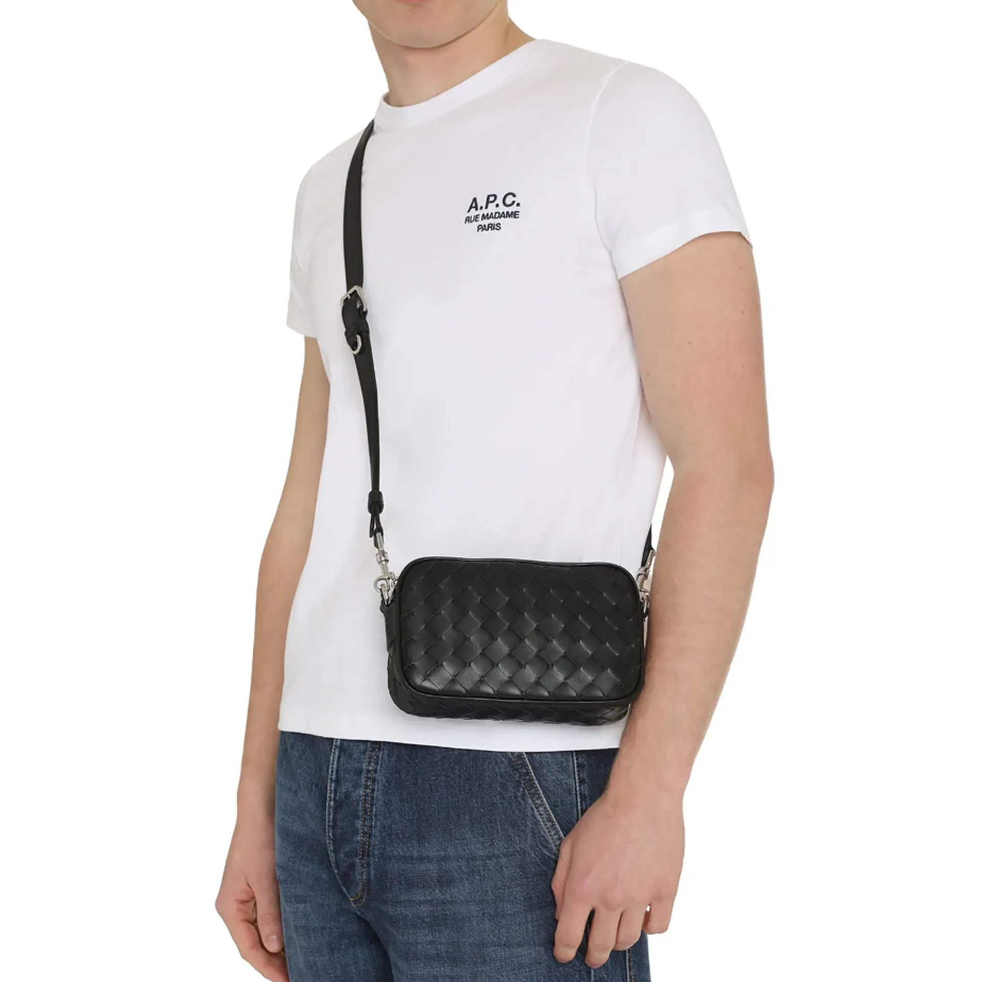 Bottega Veneta Leather Mini Camera Bag
