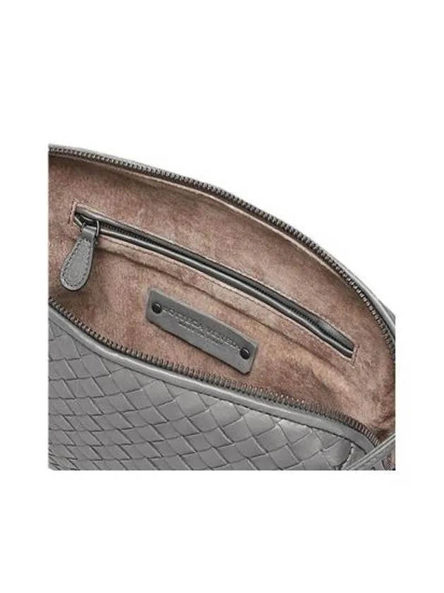 Bottega Veneta Nodini Intrecciato Cross Bag Light Grey