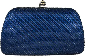 Boutique De FGG D Shape Women Crystal Evening Bags Formal Parties and Weddings Chic Clutch Purse Rhinestone Handbags, Mini