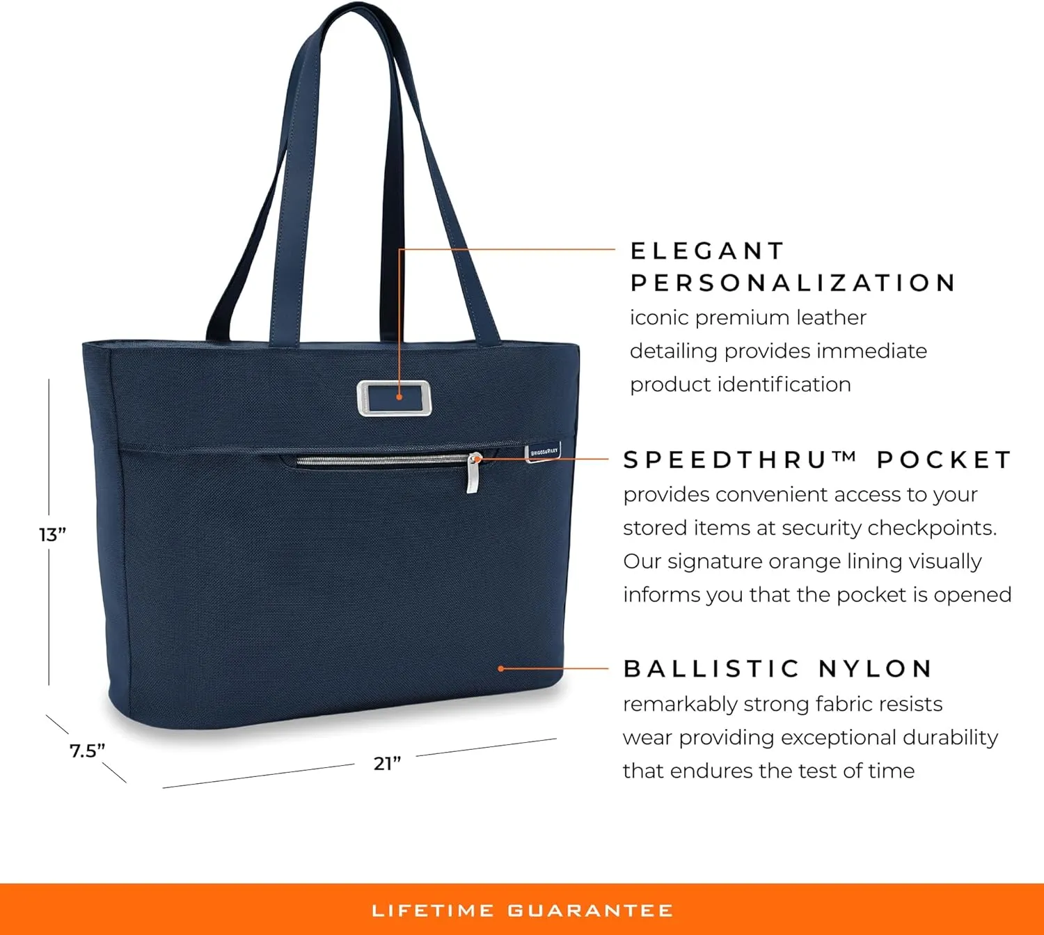 Briggs & Riley Tote Bag for Women & Men - Tote for Weekend Travel & Work, Carry On Handbag