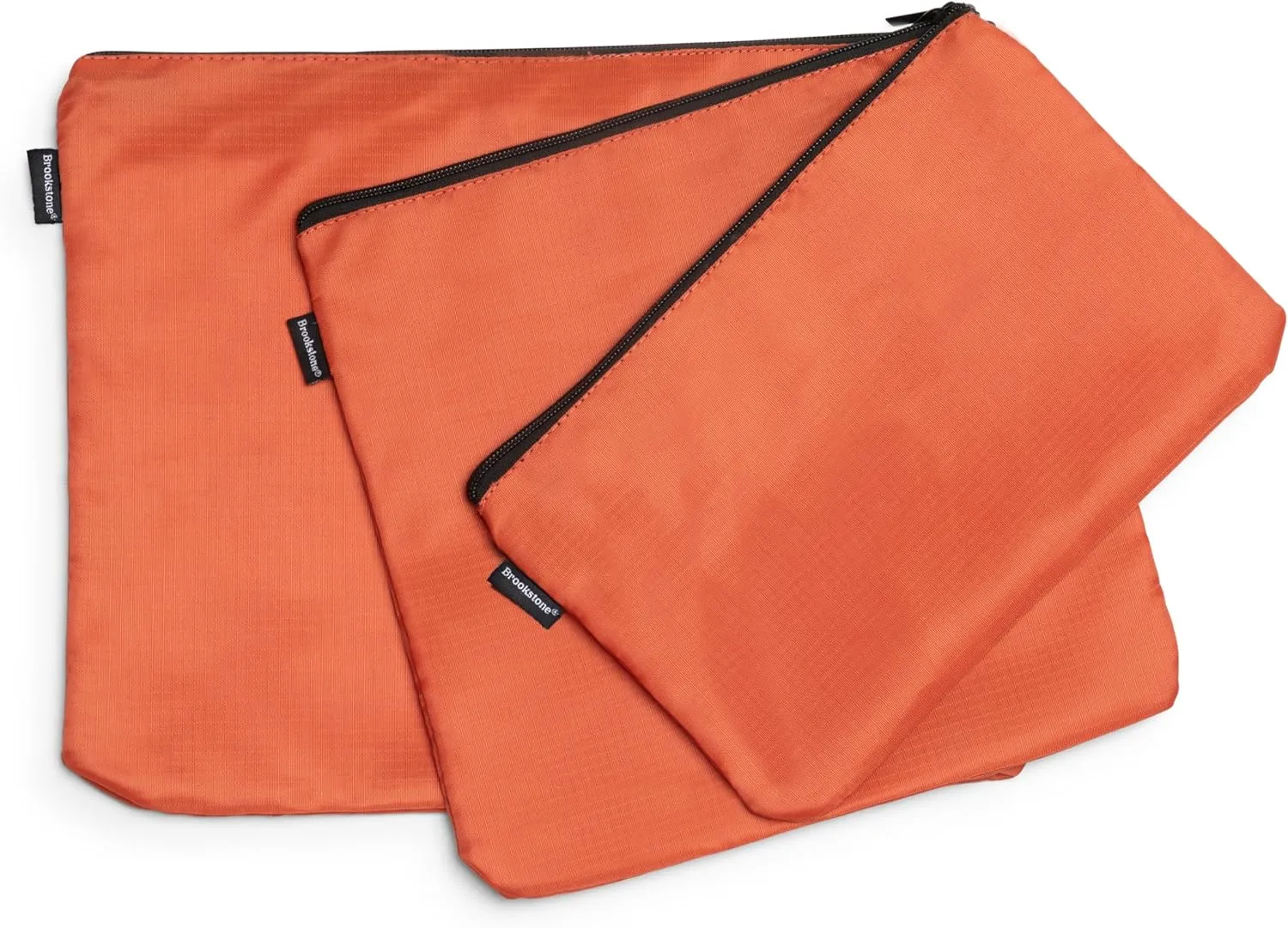 Brookstone Packing Cubes - 6 Piece Compression Packing Cubes for Travel - Tear Resistant Travel Essentials Bag Organizer Set, Orange