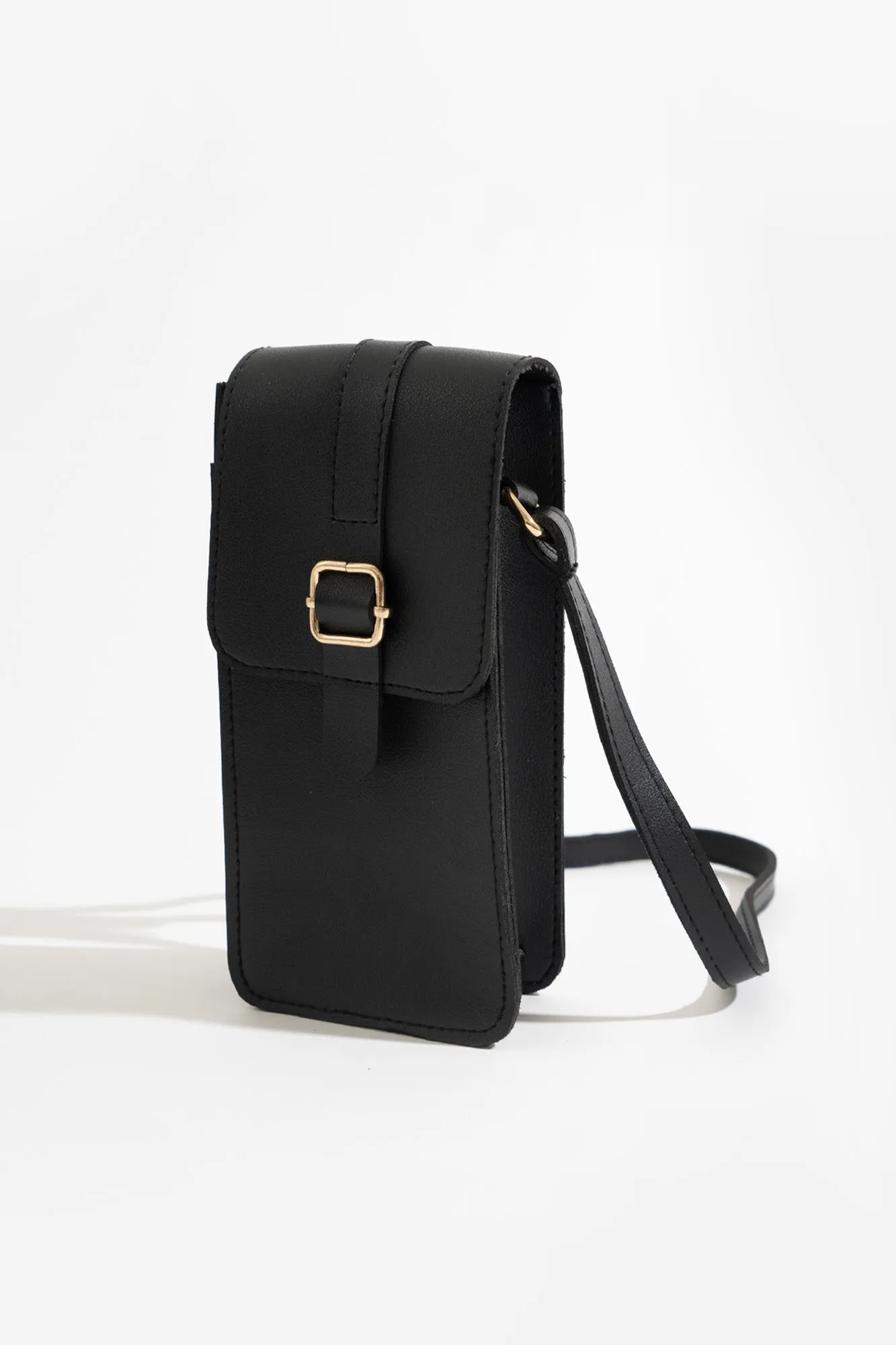 Buckled Flap Crossbody Phone Bag