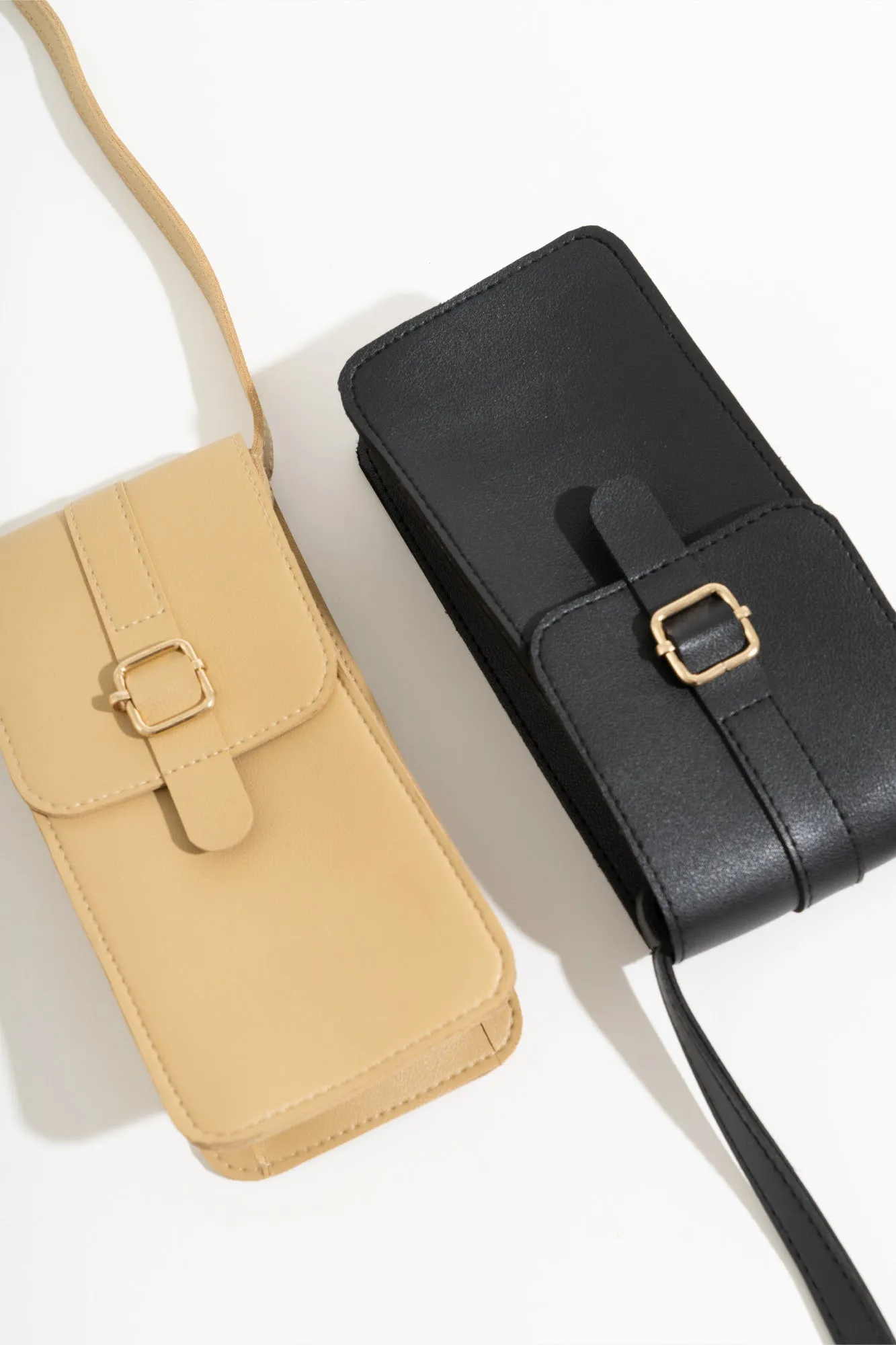 Buckled Flap Crossbody Phone Bag
