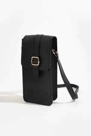 Buckled Flap Crossbody Phone Bag