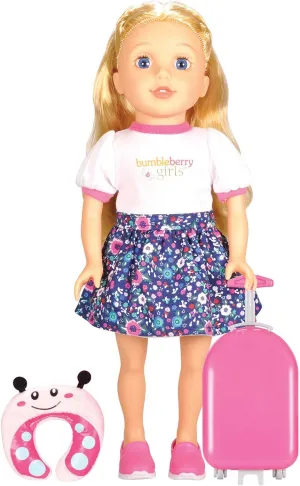 Bumbleberry Girls Travel Set - Brinley, Blonde, 15 inches (LT15026)