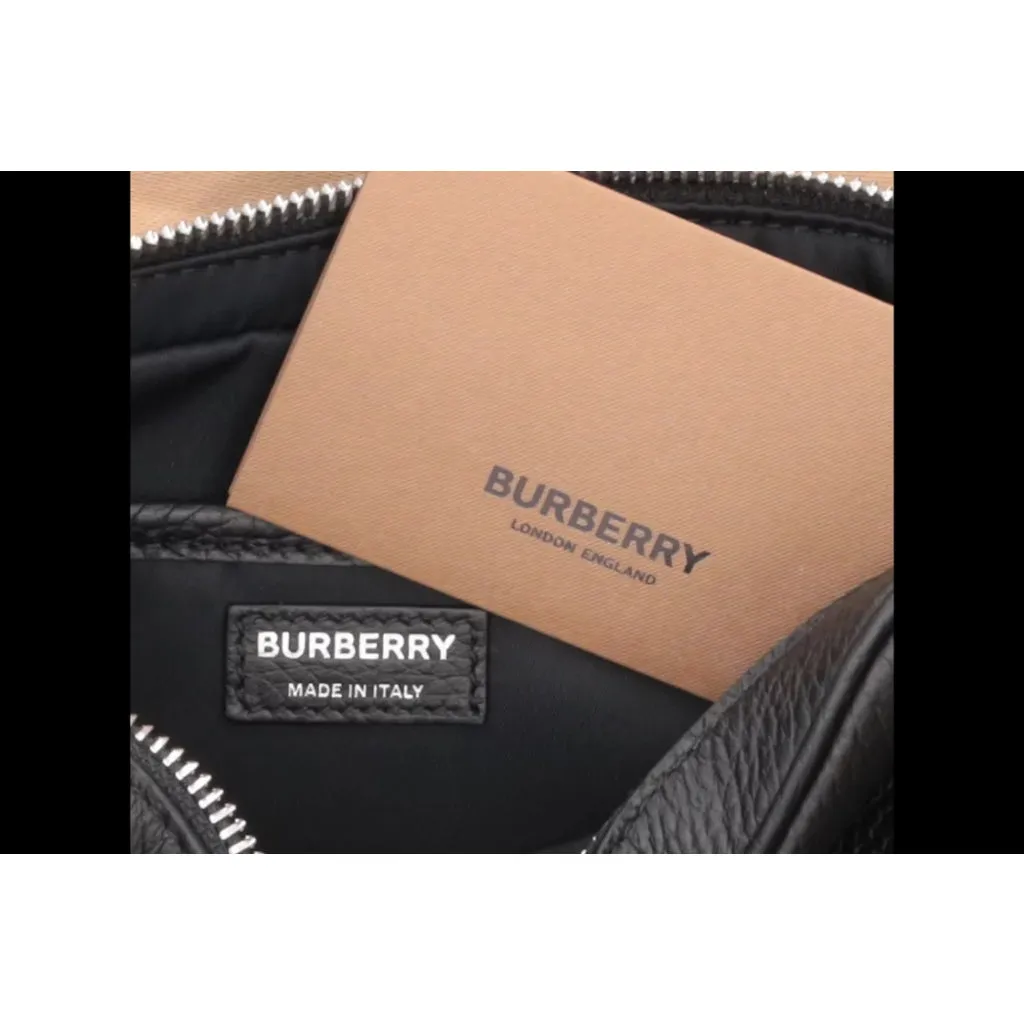 BURBERRY EMBOSSED LOGO LEATHER CROSSBODY BAG