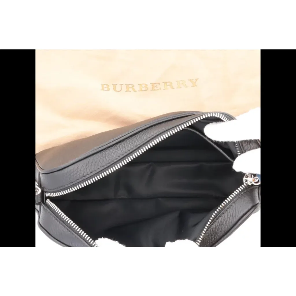 BURBERRY EMBOSSED LOGO LEATHER CROSSBODY BAG