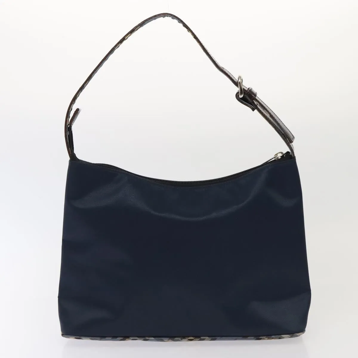 BURBERRY Nova Check Blue Label Shoulder Bag Nylon 2Set Beige Navy Auth tb1144