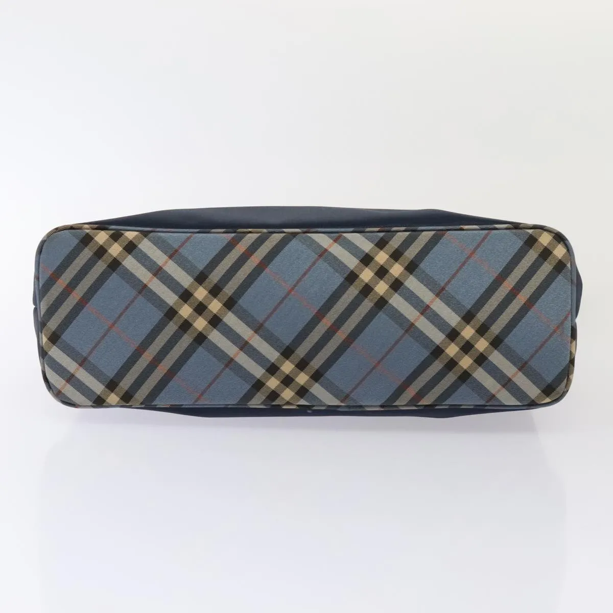 BURBERRY Nova Check Blue Label Shoulder Bag Nylon 2Set Beige Navy Auth tb1144