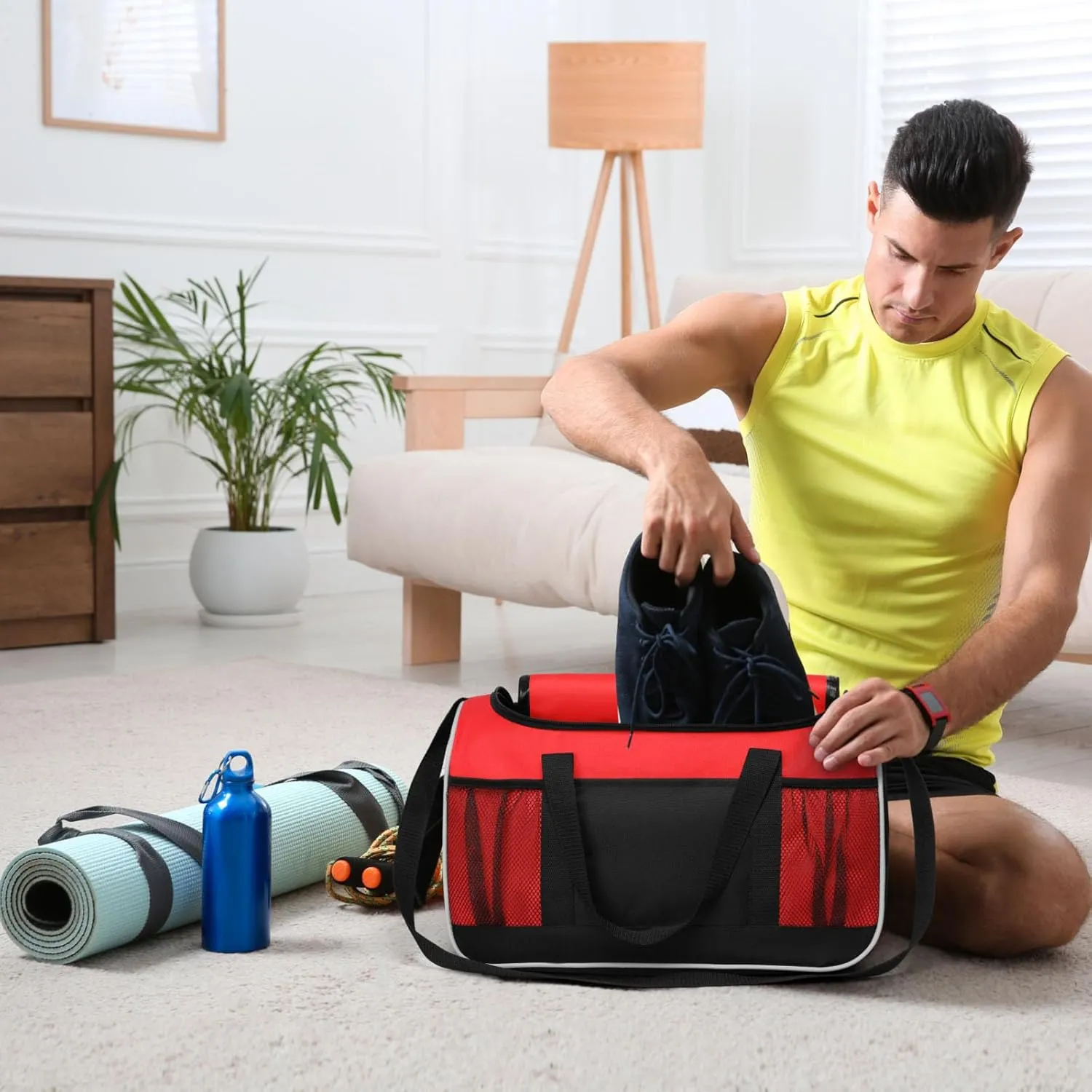 BuyAgain Duffle Bag, 17" Small Travel Carry On Sport Duffel Gym Bag.