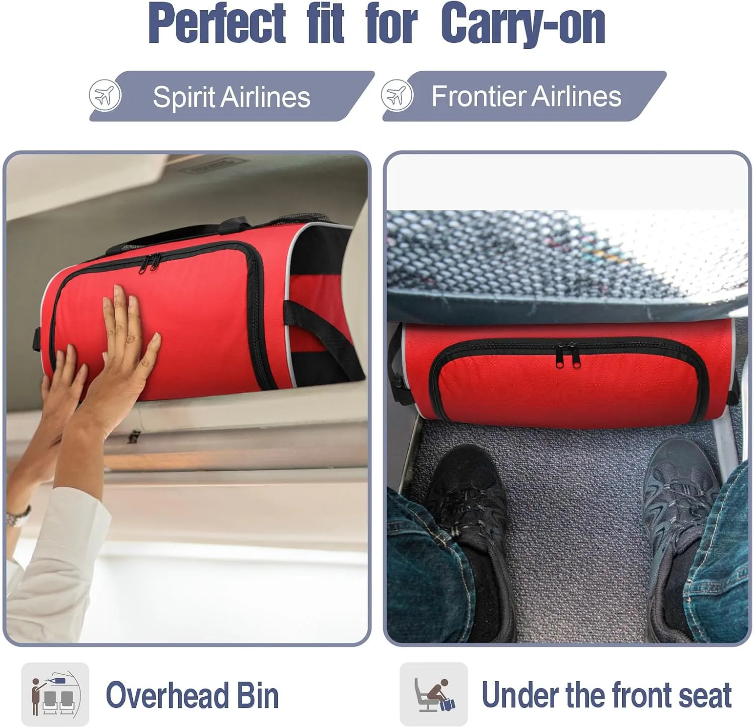 BuyAgain Duffle Bag, 17" Small Travel Carry On Sport Duffel Gym Bag.