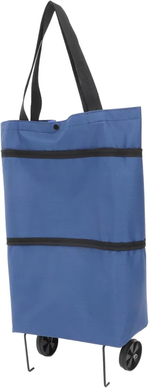 Cabilock Wheeled Shopping Cart Folding Rolling Shopping Cart Seat for Elderly Large Storage Space