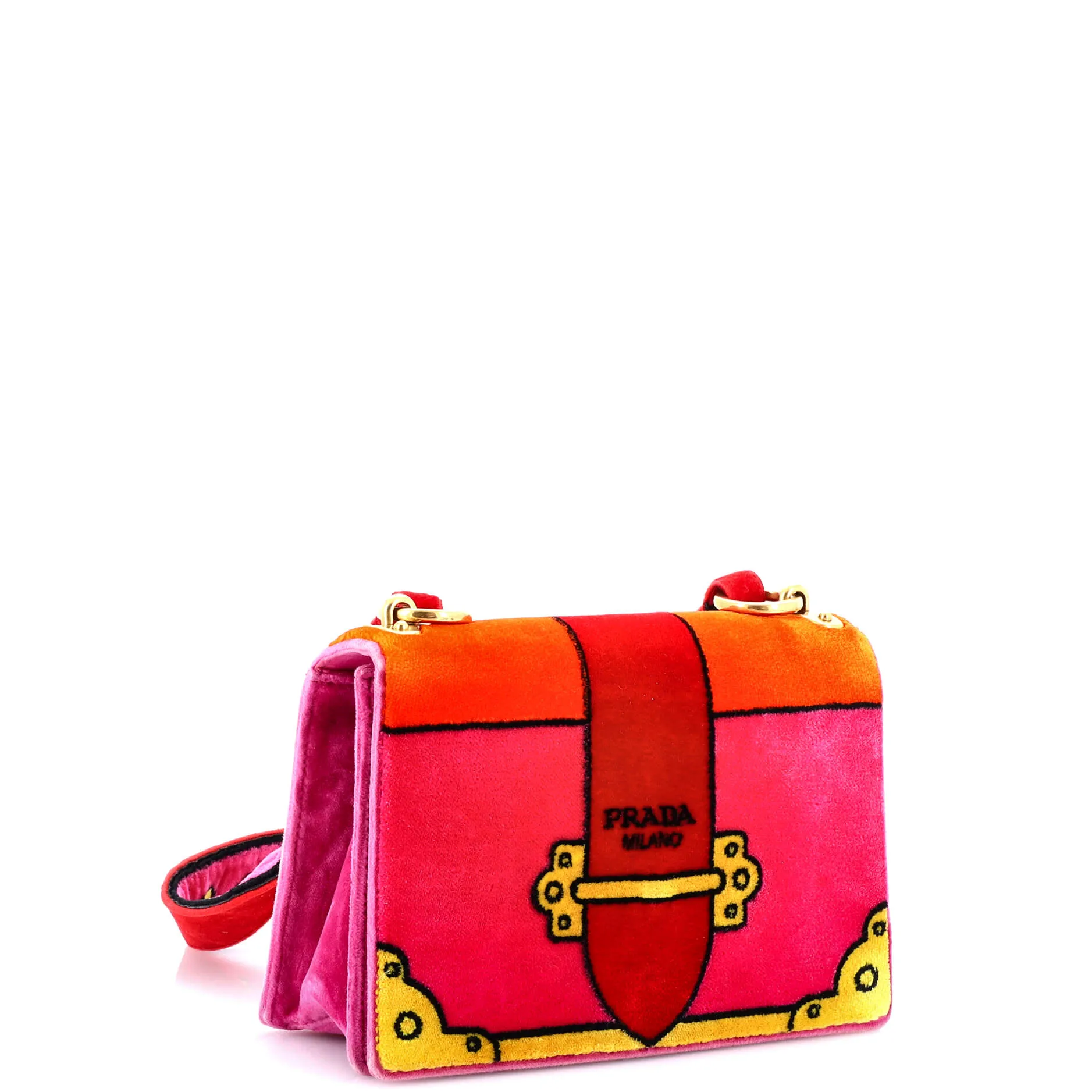 Cahier Crossbody Bag Printed Velvet Small